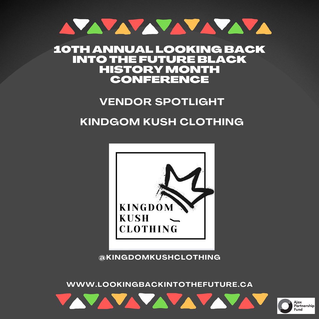 LookingBackInto's tweet photo. ✨✨VENDOR SPOTLIGHT✨✨

Kingdom Kush Clothing sells t-shirts, sweaters, tracksuits, and educational colouring books teaching about social justice issues, Black legends, African Kingdoms, and African kings and queens pre-colonization.

Register here: https://t.co/EjTotIOcUV https://t.co/n5aS6ZF5wc