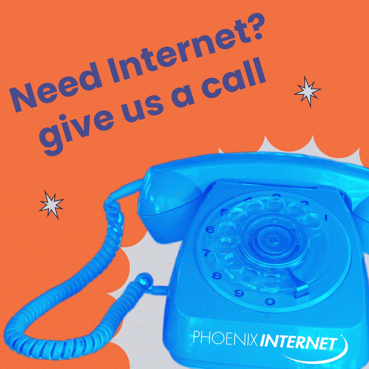 PhxInternet's tweet image. Looking for reliable, high-speed internet? We’ve got you covered! 🌐📞 Give us a call today and experience the Phoenix Internet difference. #NeedInternet #StayConnected #PhoenixInternet