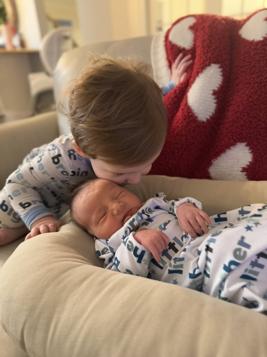 Kourtney_Schenk's tweet photo. I officially have a house full of boys. Connor Alan joined us on Valentine’s Day and all of our hearts doubled in size. ❤️ https://t.co/B1COtGBWjA
