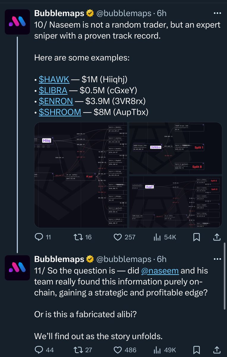 yourfriendSOMMI's tweet photo. ❤️💛💚💙

🚨 EXPOSED: BubbleMaps have discovered deep insider trading scum on Soylana.

One Sniper guy, Naseem, bribed Soylana $84K, to buy $1M of $TRUMP on launch.

Naseem bought $1M of TRUMP in the first 1 second of launch.

Naseem bundle pocketed $109 MILLION and split the money in many addresses.

🥸 When asked about it, he said he wasn’t insider trading.

🚩 He said that he saw the METEORA EXCHANGE testing the TRUMP-USDC pool.

Either way, they’re all filthy insiders in the eyes of the public now that the truth is here.

🎰 Soylana is a Rigged Casino, since the Exchanges are in on it, and retailer jeeters have lost far too much money on it now.