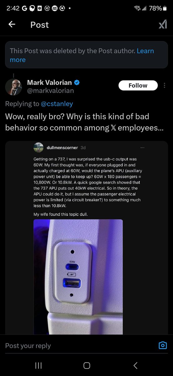 MetSamuel's tweet photo. @cstanley Stealing word for word from Threads of all places. Glad you deleted the tweet but very disappointed. https://t.co/8Pq0dkv6qu