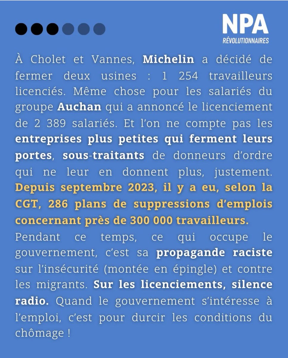 armelle_pertus's tweet image. ☄️☄️Licenciements : pour que la peur change de camp‼️💥💥

✊🏽✊🏽S’organiser pour une contre-offensive de tous les travailleurs❗️🔥🔥

🚩Editorial du NPA-Révolutionnaires du 17 février 2025
@npa_revo &amp;amp; @npajeunes_revo 

🔎 npa-revolutionnaires.org/licenciements-…

1/2