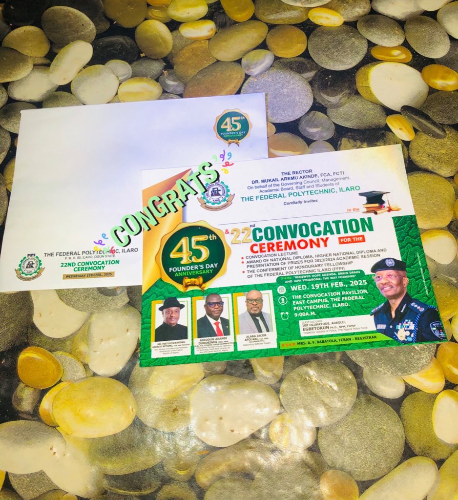 OfficialMic65's tweet image. Guess who is doing Convocation tomorrow💯🎓💪

No other person than myself the Honorable Chief Whip of The Federal Polytechnic, Ilaro Ogun State Management Students’ Representative Council ( MSRC ) 2023/2024 Session…

@FPI_Updates #ilaro@45 #ilaro22ndConvocation