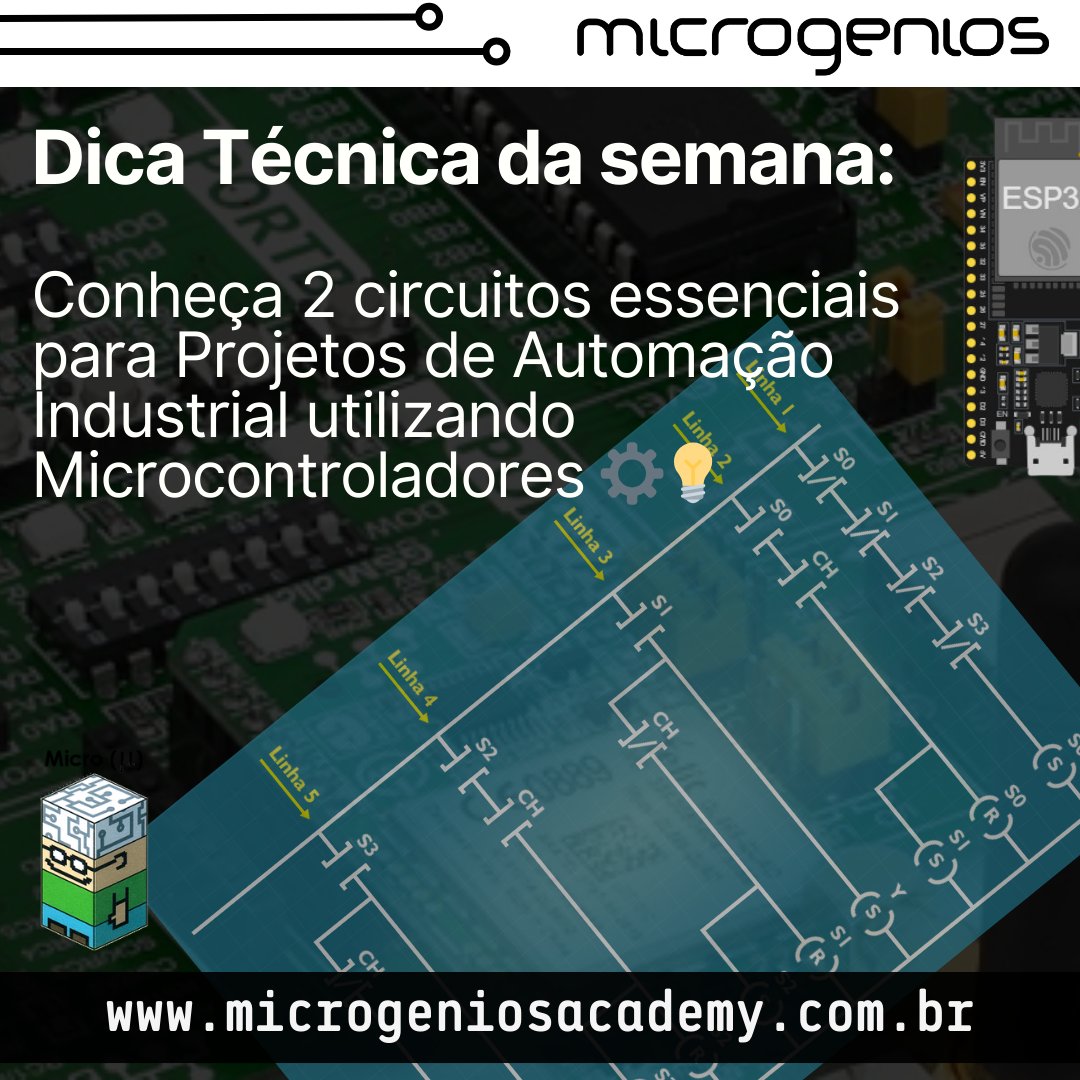 microgenios's tweet image. Dica Técnica da semana: Conheça 2 circuitos essenciais para Projetos de Automação Industrial utilizando Microcontroladores

#microgenios #MicrogeniosAcademy #microcontrolador #IoT #PIC #ESP32 #Arduino #PIC #RaspberryPi #CLP #Automacao
