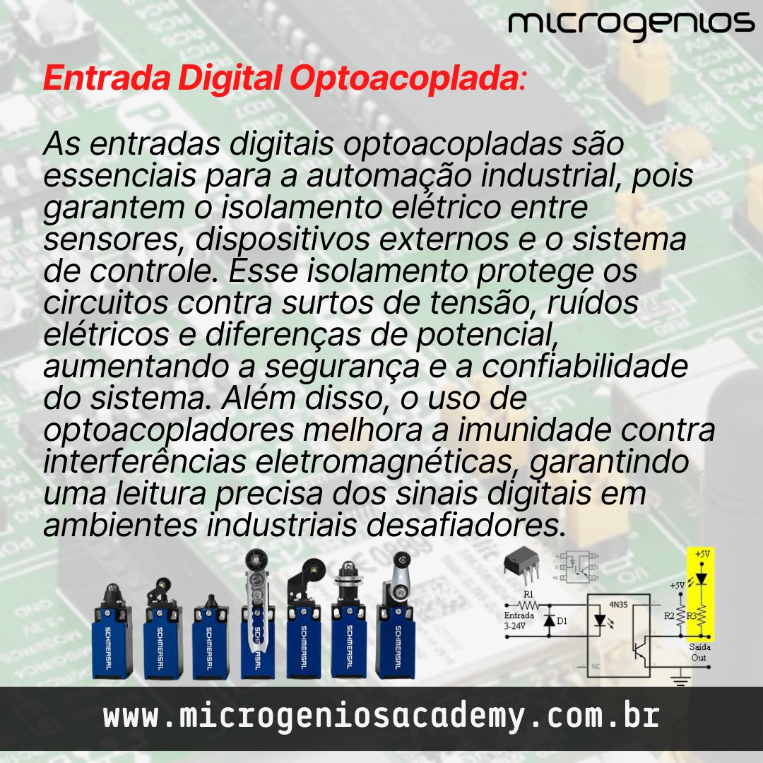 microgenios's tweet image. Dica Técnica da semana: Conheça 2 circuitos essenciais para Projetos de Automação Industrial utilizando Microcontroladores

#microgenios #MicrogeniosAcademy #microcontrolador #IoT #PIC #ESP32 #Arduino #PIC #RaspberryPi #CLP #Automacao