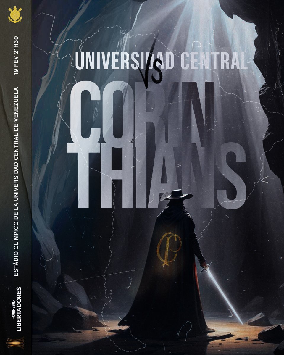 HOJE O TIMÃO COMEÇA SUA TRAJETÓRIA NA CONMEBOL LIBERTADORES 2025! 🏴🏳️

🎶 AQUI TEM UM BANDO DE LOOOOOOOUCO... 🎶

⚽ Universidad Central (🇻🇪) x Corinthians
🏆 CONMEBOL Libertadores (2ª fase - ida)
⏰ 21h30 (horário de Brasília)
🏟 Olimpico de la UCV
📺 Globo e ESPN/Disney+