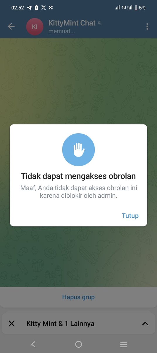 pikirkanDOSA's tweet photo. @KittyMint_game Mohon info nya bagaimana saya bisa menyelesaikan event ini sedangkan saya di blokir oleh admin untuk menyelesaikan taks bergabung dengan kittymintchat nya mohon info nya https://t.co/3N7EvvXpHU