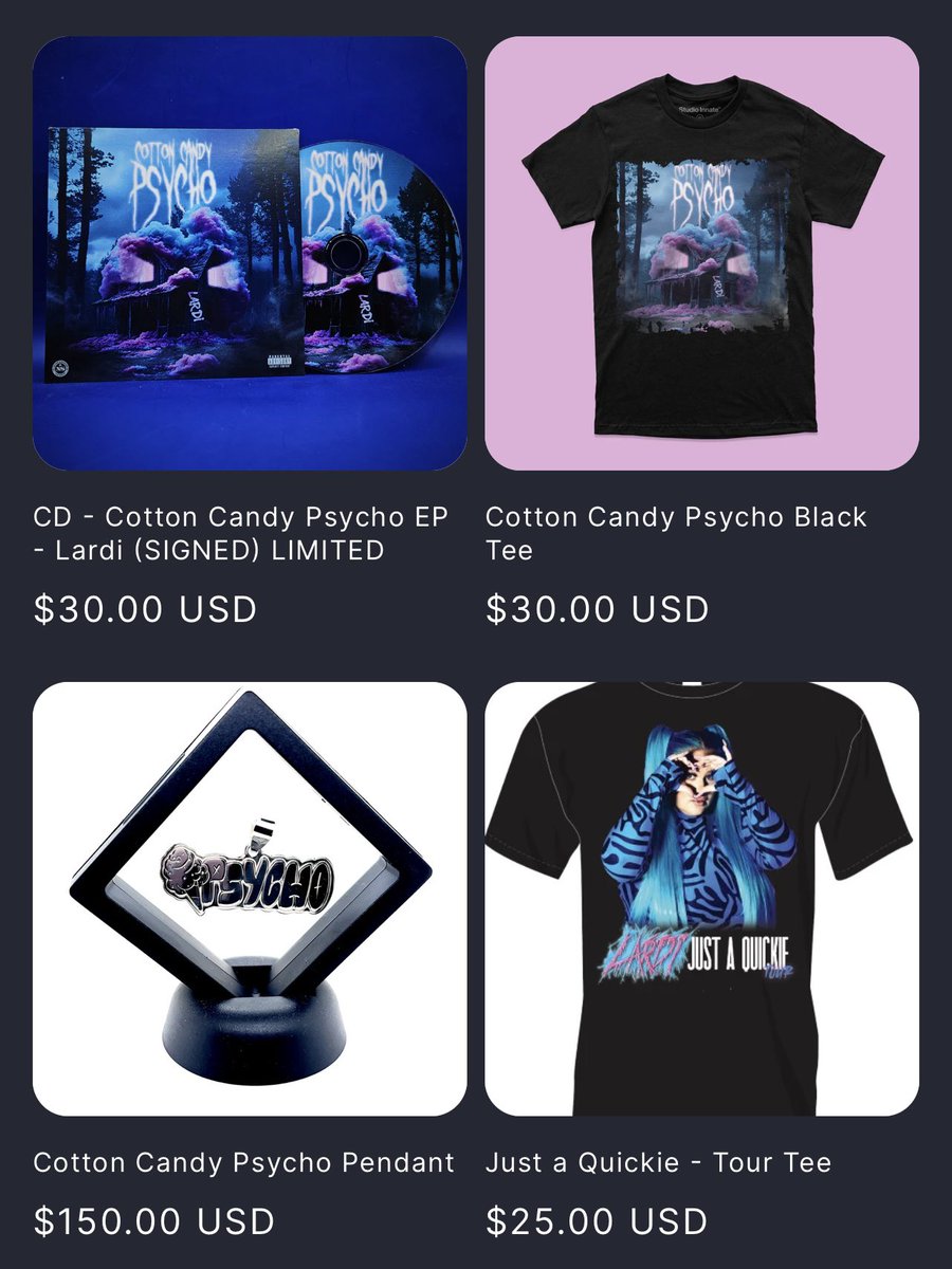 Merch site is back up and EVERYTHING IS 30% OFF!! 💗 Lardiofficial.com 💗