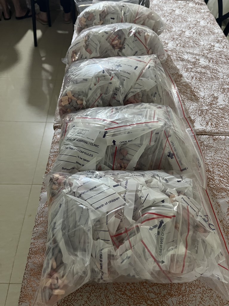 Meds packed for tomorrow’s clinic!