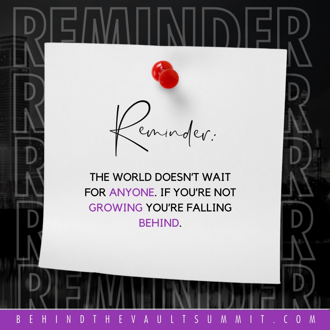 HERSecretVault's tweet photo. 🌍 The world doesn’t wait for anyone. If you’re not growing, you’re falling behind. 🚨
Don’t get left behind—join the Behind the Vault Summit and take your business, finances, and wealth-building strategies to the NEXT LEVEL! 💼 https://t.co/WOlRuayWyL