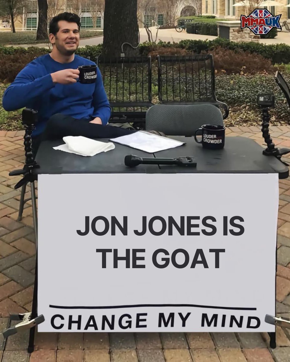 WeAreMMAUK's tweet photo. JON JONES is the GOAT 👀👀

Change my mind ? 
#ufc #mma #jonjones #ufcgoat #mmauk https://t.co/OyHhy6AkpA