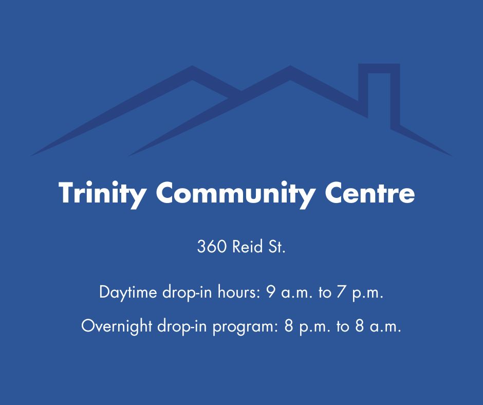 Trinity Community Centre is open daily from 9 a.m. to 7 p.m., with a lunch served at 2 p.m. Located at 360 Reid St., the Centre also provides an overnight drop-in program from 8 p.m. to 8 a.m.
➡️Access Emergency Shelter Services after hours: 705-926-0096
➡️peterborough.ca/shelter