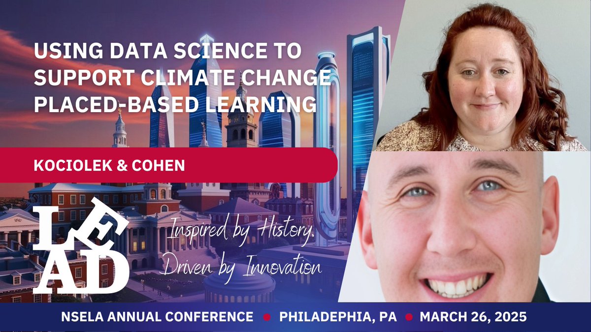 Explore how data science and place-based learning can tackle climate challenges and historical inequities. Use tools like Climate Explorer and gain ready-to-use resources for your classroom!

👉 Register: 2025ac.nsela.org

#NSELAPhilly2025 #ScienceLeadership