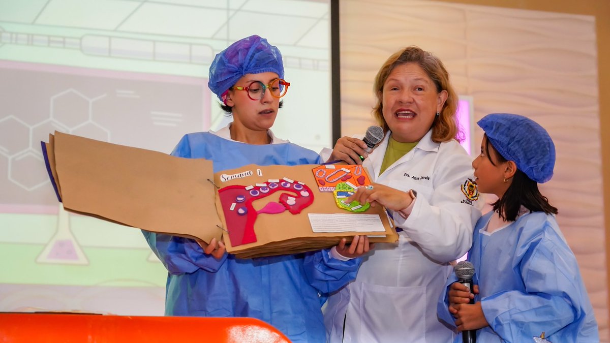 Educacion_Ec's tweet photo. 🧪👩🏻 En el marco del Día Internacional de las Mujeres y las Niñas en la Ciencia, como parte del proyecto "Eugenia y la Ciencia", fomentamos el interés de los estudiantes en la ciencia y la tecnología, en un evento que destaca el legado de referentes femeninas en estos campos, a fin de motivar a las niñas a explorar carreras científicas, promoviendo la equidad de género y una educación inclusiva. 🔭👧🏻 

#ElNuevoEcuadorResuelve