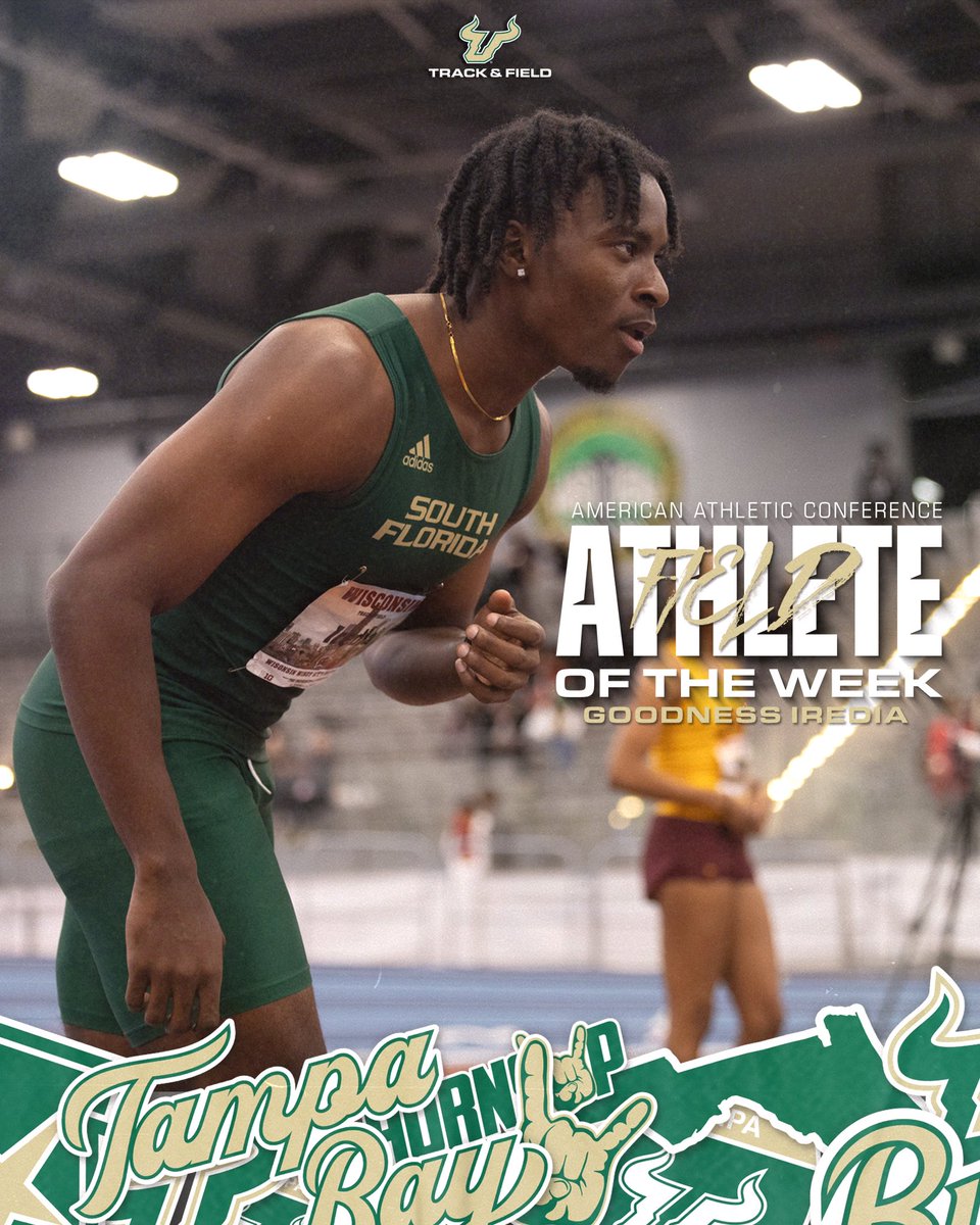 They understood the assignment! 💨 Goodness Iredia and Markel Jones take AAC Athlete of the Week honors!

#HornsUp🤘
#ComeRunWithTheBulls🐂