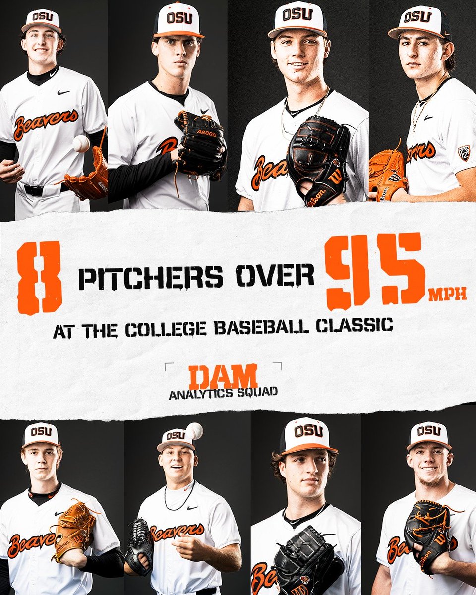These guys threw some SERIOUS heat at the College Baseball Classic🔥 #GoBeavs