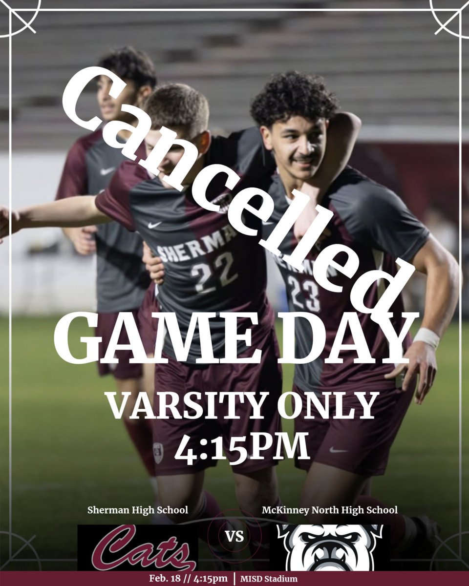 All after school activities have been cancelled. Look for game updates within the next couple of days