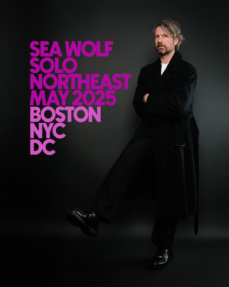 I'll be bringing the solo show east this May! Boston, NYC, DC tickets on sale now. 

May 7 - Boston <a href="/CityWineryBOS/">City Winery Boston</a> 
May 9 - NYC <a href="/dromnyc/">DROM</a>
May 10 - Washington, DC  <a href="/pieshopdc/">Pie Shop DC</a> 

tickets: seawolfmusic.com/tour