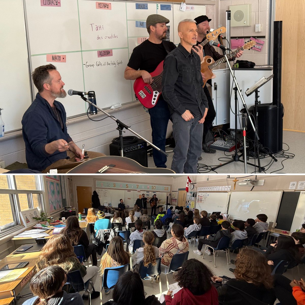 HUGE thank you to Chris, Jeff, Johnny and Andrew for leading The Beatles Sessions at Holy Cross! <a href="/ARTSbhncdsb/">BHNCDSB Arts</a>