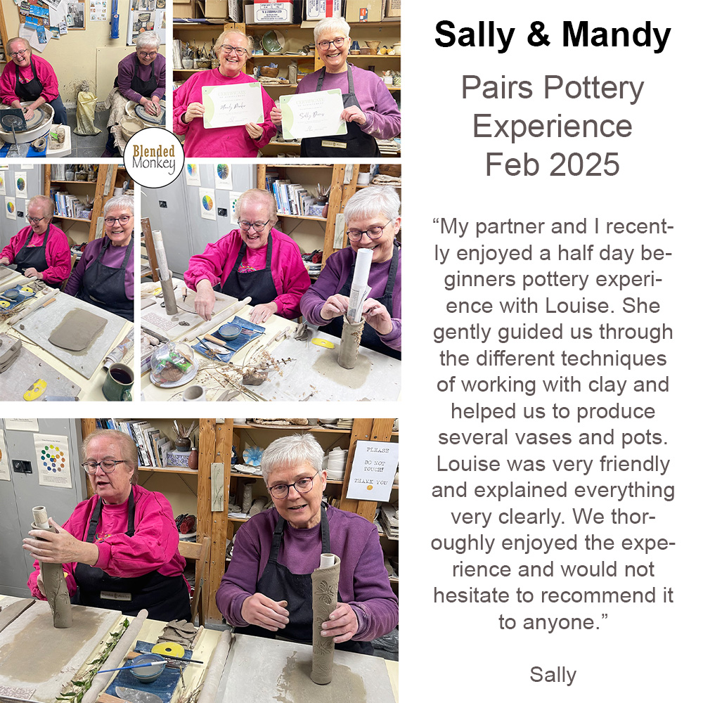 blended_monkey's tweet image. It was lovely having Mandy &amp;amp; Sally in the pottery studio here at @blended_monkey

See all our workshops, including guest tutor group experiences, here: l8r.it/594k

#learnpottery #potterylessons #potterycambs #creativetherapy #potterynearme #potteryworkshop