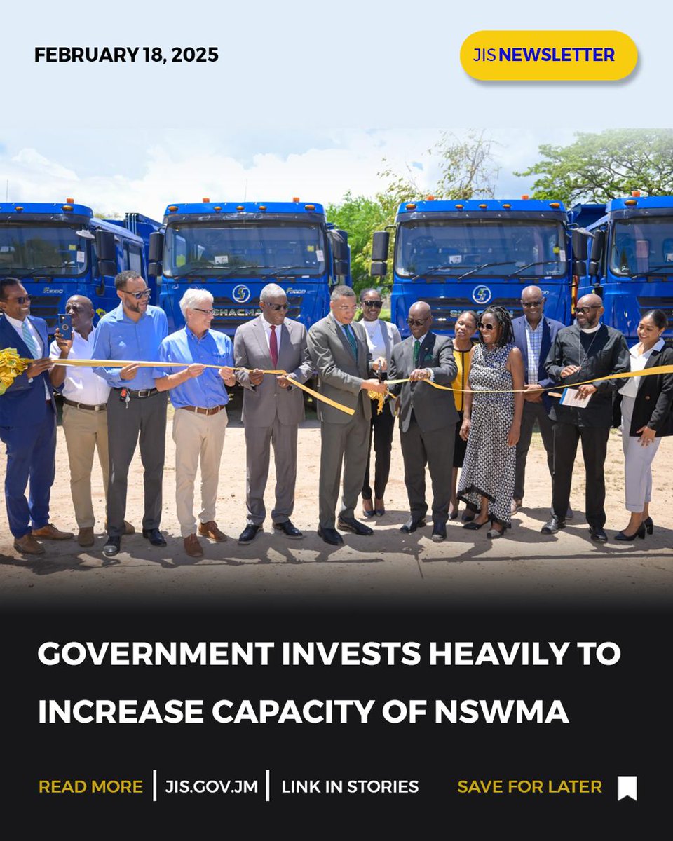 The Government has been steadily and consistently investing in the capacity of the National Solid Waste Management Authority (NSWMA) to improve garbage collection islandwide and maintain a clean and sustainable environment.

Since 2016, the Administration has spent billions of