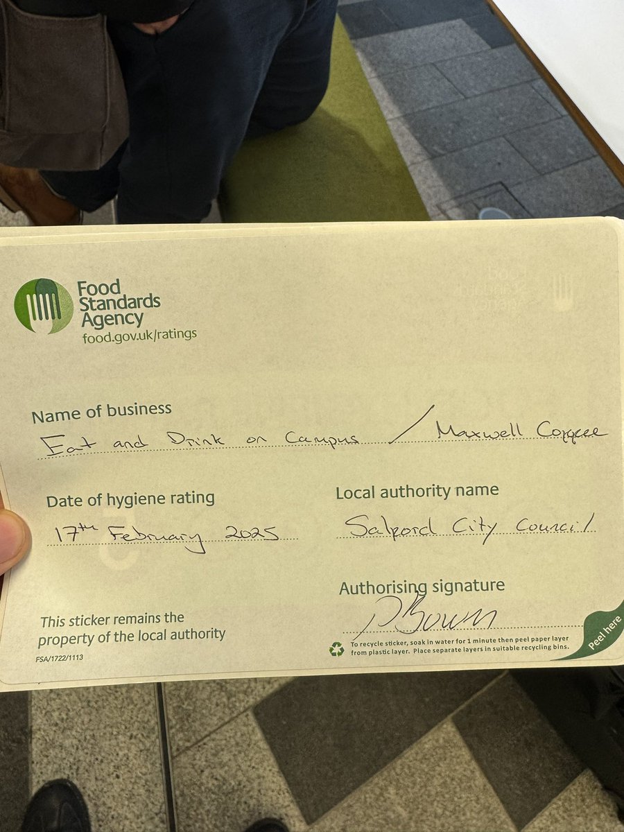 Anthony Wright π¨βπ³ (@antwrightchef) on Twitter photo Great to achieve 5 star βοΈ status across campus <a href="/uos_eatanddrink/">uos_eatanddrink</a> <a href="/SalfordUni/">University of Salford</a> . Well done everyone ππ» Great to achieve 5 star βοΈ status across campus <a href="/uos_eatanddrink/">uos_eatanddrink</a> <a href="/SalfordUni/">University of Salford</a> . Well done everyone ππ»
