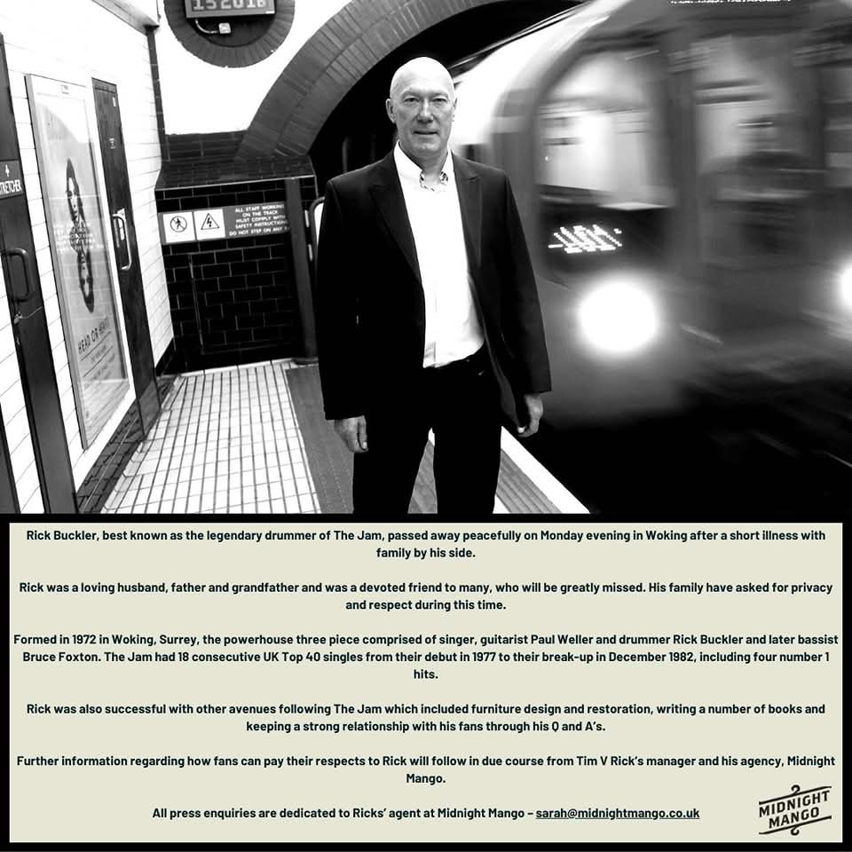 RIP Rick Butler, the beat behind the band of my youth 🥁