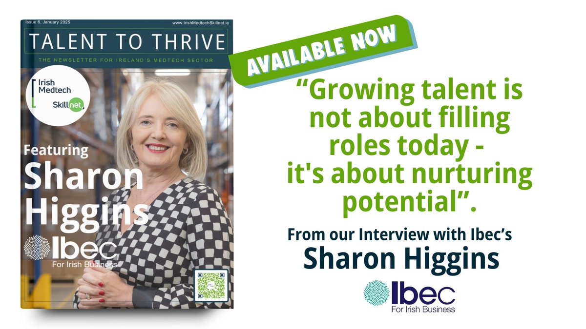 IrishMedtechSkillnet (@medtechskillnet) on Twitter photo Our enlightening interview with <a href="/ibec_irl/">Ibec</a>   's Sharon Higgins features in the new Talent to Thrive Newsletter from <a href="/Medtech_Life/">Medtech</a>  , full of insight on everything from future trends, to the legacy Sharon wants to leave in the world💡Read it here:  irishmedtechskill.net/NewsletterJanu…
#Medtech Our enlightening interview with <a href="/ibec_irl/">Ibec</a>   's Sharon Higgins features in the new Talent to Thrive Newsletter from <a href="/Medtech_Life/">Medtech</a>  , full of insight on everything from future trends, to the legacy Sharon wants to leave in the world💡Read it here:  irishmedtechskill.net/NewsletterJanu…
#Medtech