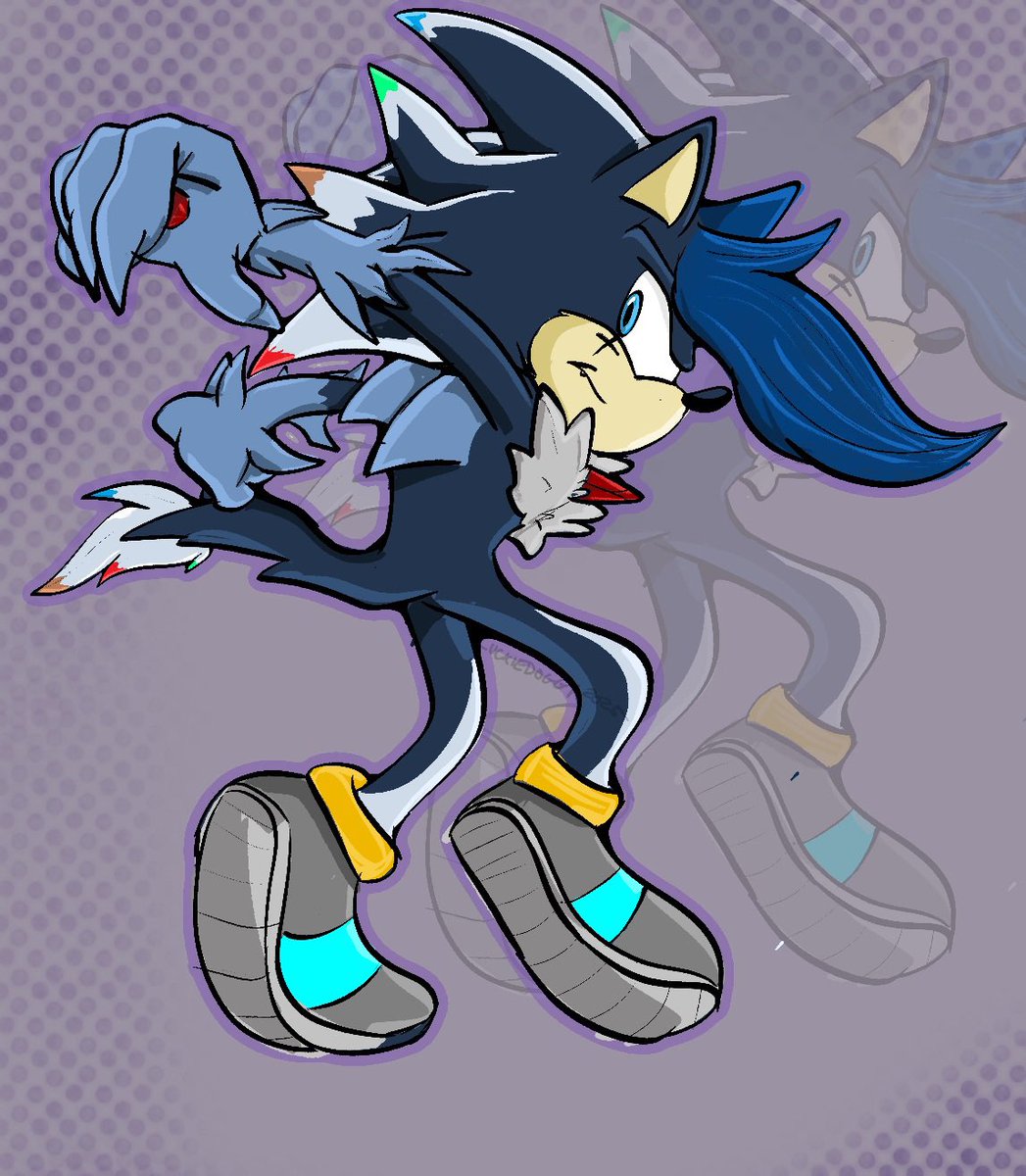 I started drawing as a kid because i wanted to make my own Sonic characters. 17 years later, i wanted to draw my first OC Eclipse again. :)  #sonic #sonicoc