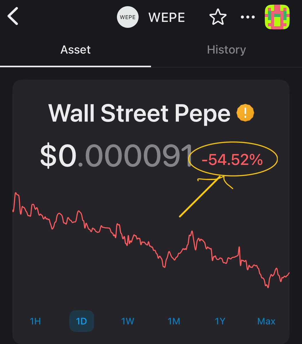 completecooley's tweet photo. @WEPEToken Scam! Gained a ‘0’ Assholes https://t.co/RefNUcS7qx