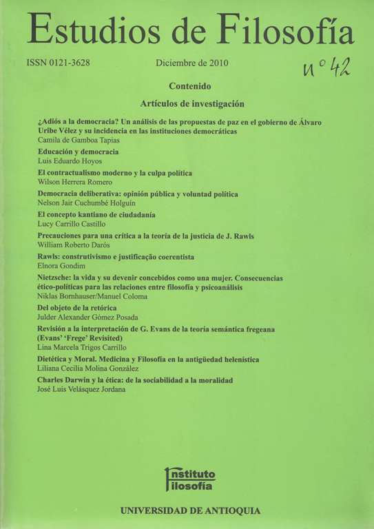De nuestra querida profesora Lucy Carrillo:

- Carrillo Castillo, L. (2010). El concepto kantiano de ciudadanía. Estudios De Filosofía, (42), 103–121. doi.org/10.17533/udea.…