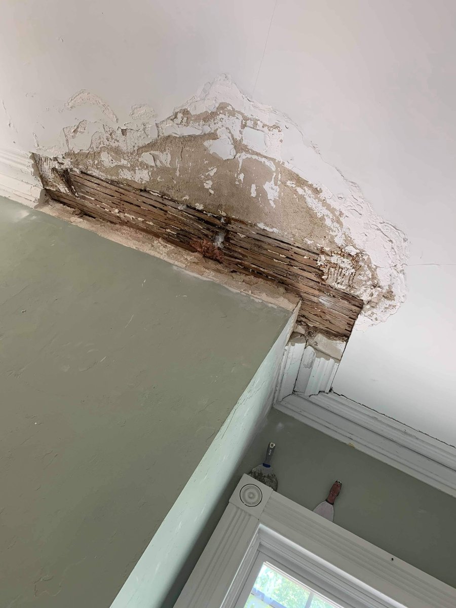 JSADLLC's tweet image. Restoration work completed on a water damaged celling at the historic Rockwell house located in Georgia. Aug 2020.