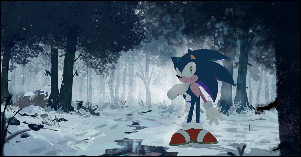 evilsk8r's tweet image. sonic lost in the woods