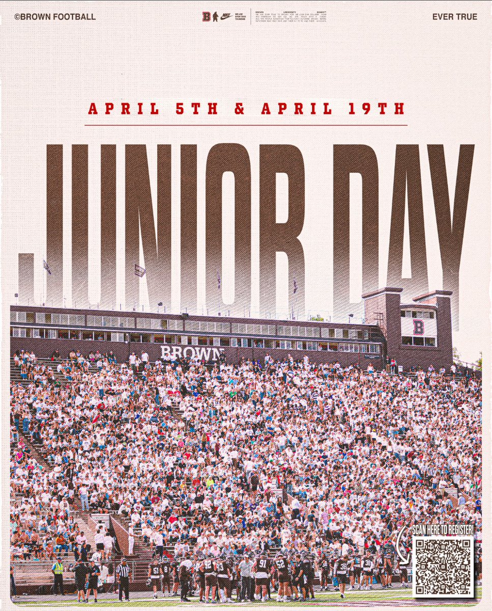 Thank you <a href="/BrownU_Football/">Brown Bears Football</a> for the junior day Invite! 
Excited to get out on campus!
<a href="/GridironImports/">Gridiron Imports Foundation</a>