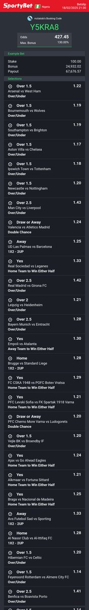 spicycoded's tweet image. Hey check out the bet I just placed on SportyBet ! sportybet.com/player/mztatob…