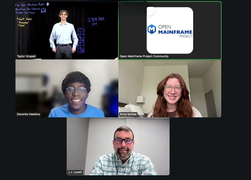 OpenMFProject's tweet image. In the February #MainframeOpenEducation meeting, we met Anna McKee, Technical Enablement Specialist at IBM, to learn about her journey into #mainframes and resources available for developers new to #mainframes. Watch the video: hubs.la/Q037d4_L0 @OpenMFProject #opensource
