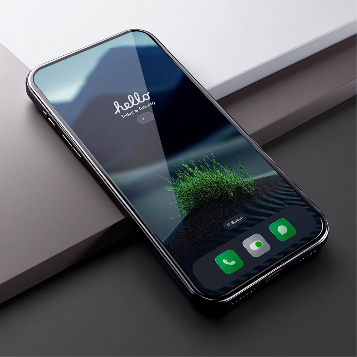 AntronNYC's tweet image. Loving the calm and moody desert vibe on this home screen! The minimal design with the "hello" greeting is such a nice touch. 
#iOSHomeScreen #Minimalism

Follow for more awesome screens 💚

Hello Widget @blvck_sun666 
Icons @tweetbylokki 
Wallpaper @Pinterest