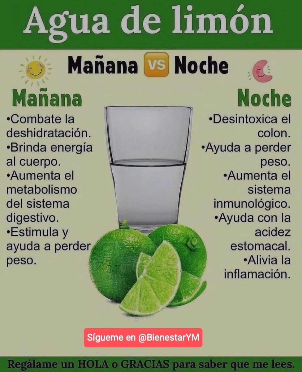 ✨🍉🥥🌱☀️Tip Salud☀️🌱🥥🍉

✨🍋AGUA DE LIMÓN🍋✨

🌟Dime: "Gracias" si te gustó🌟