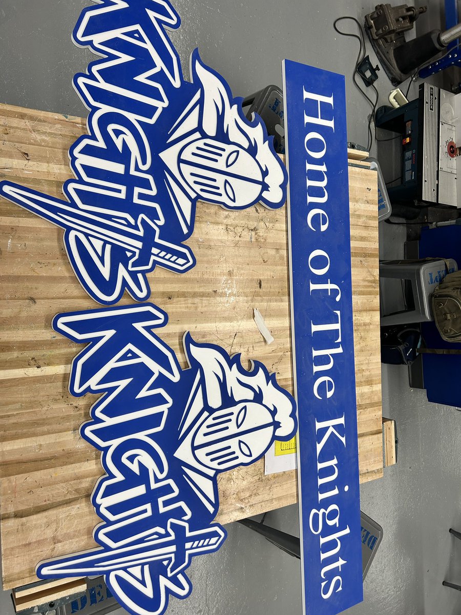 Some new signs for the updated press box