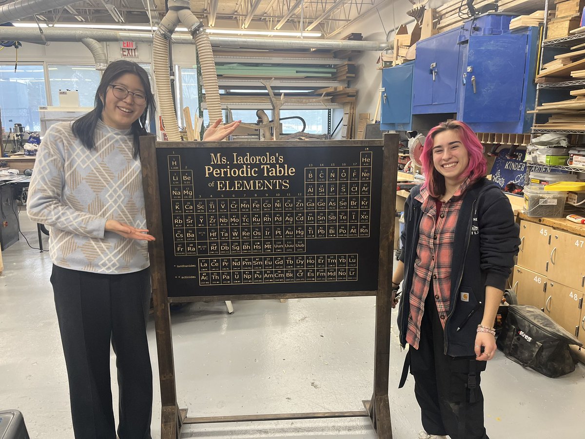 Custom rolling periodic table built by Joanna and Faith
