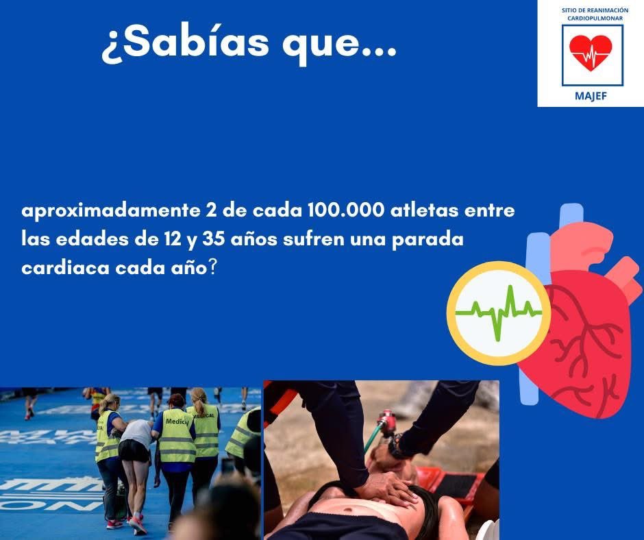 majef_ac's tweet photo. Hoy te hablaremos del número de personas que son deportistas entre los 12 y 35 años y que sufren una parada cardiorrespiratoria cada año.
Si quieres aprender la técnica de #RCP ponte en contacto con nosotros. #ReanimaciónCardioPulmonar #Reanimación #BLS #PALS #reneo #infarto https://t.co/ZTzxmuAp7F