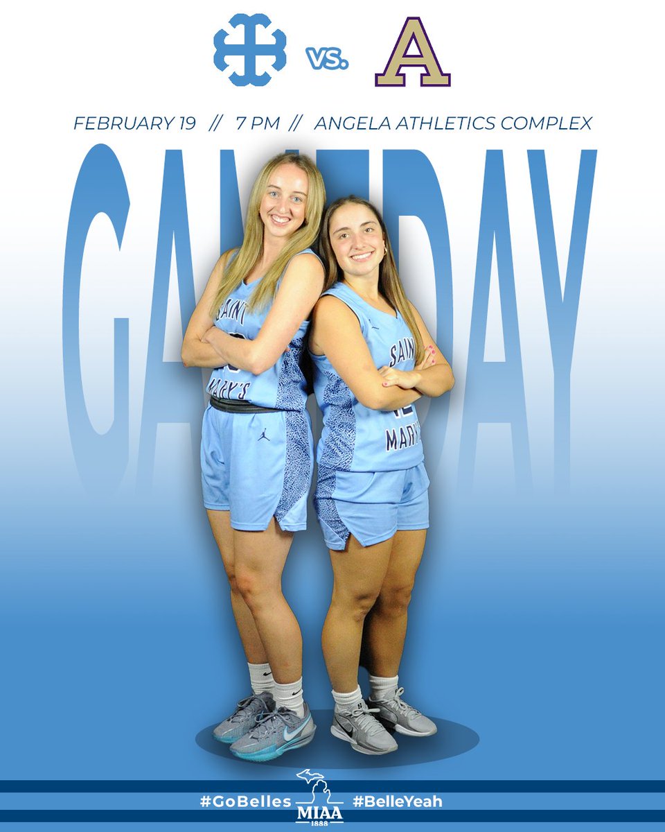 Saint Mary's Belles (@smcbelles) on Twitter photo ❗🏀GAMEDAY🏀❗
<a href="/SMC_Basketball/">Belles Basketball</a> starts the final week of the season with a battle with the Britons!
📊belles.saintmarys.edu/sports/wbkb/20…
📺belles.saintmarys.edu/links/25sljx
#GoBelles | #BelleYeah ❗🏀GAMEDAY🏀❗
<a href="/SMC_Basketball/">Belles Basketball</a> starts the final week of the season with a battle with the Britons!
📊belles.saintmarys.edu/sports/wbkb/20…
📺belles.saintmarys.edu/links/25sljx
#GoBelles | #BelleYeah