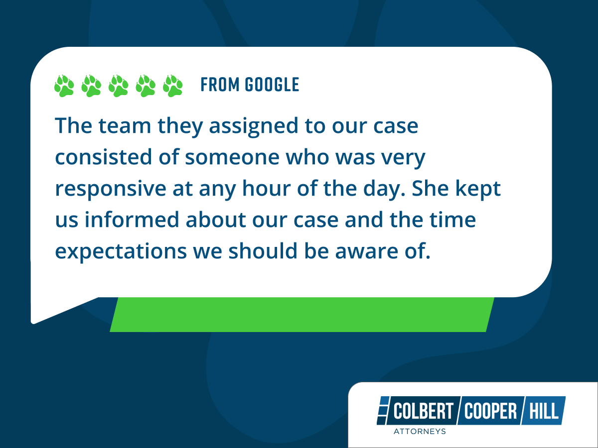 GetColbert's tweet image. Our goal is keep you as informed and comfortable as possible throughout your case. You can rely on us to know every next step.