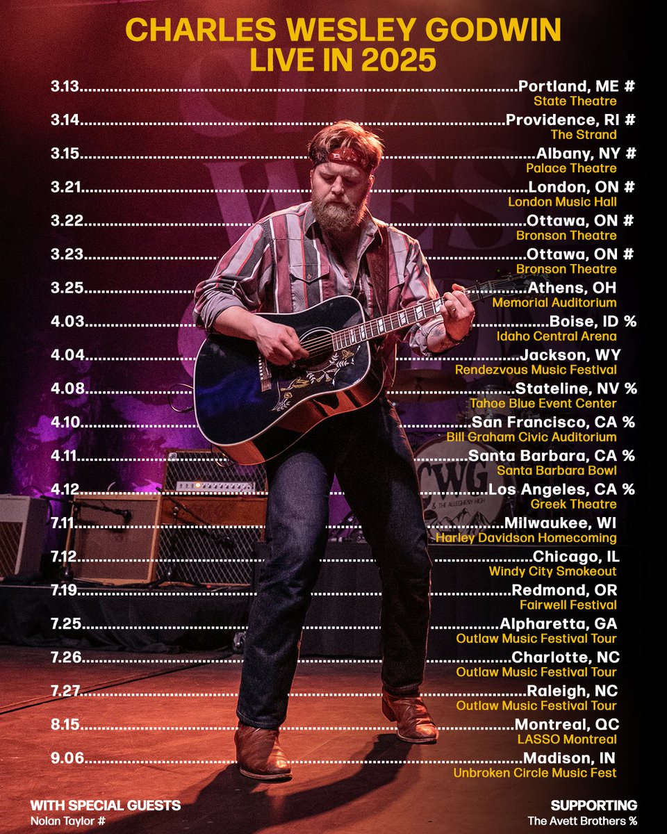 Catch us live in '25! All shows are on sale now at the link below. See y'all soon!
charleswgodwin.com/#tour-horizon-…
-
📸 Cody Alushin