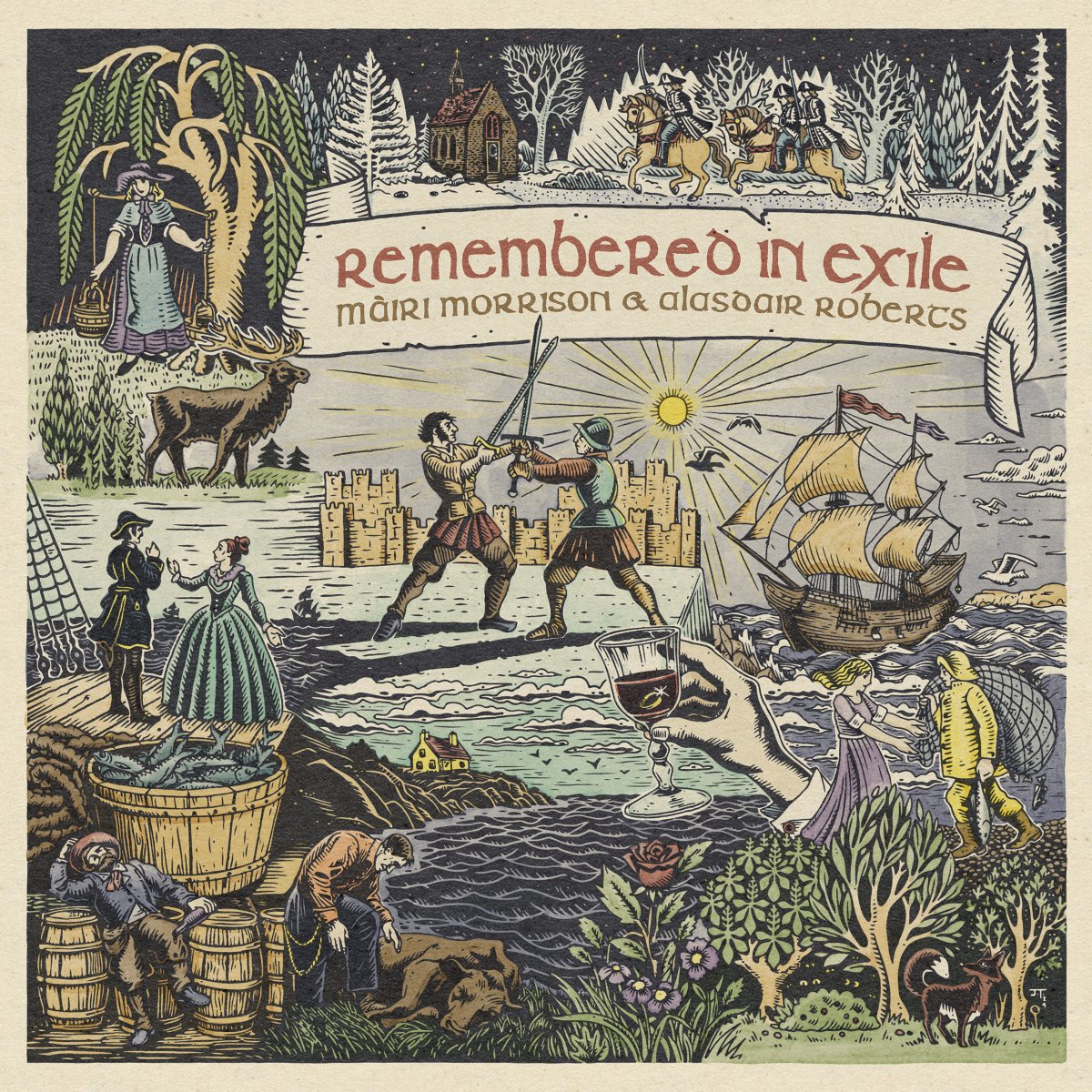Màiri Morrison and Alasdair Roberts journeyed to Nova Scotia for a transatlantic collaboration with musical arranger Pete Johnston, which resulted in their new, overdue album, Remembered in Exile: Songs and Ballads from Nova Scotia, out 4/25.

lnk.to/rememberedinex…