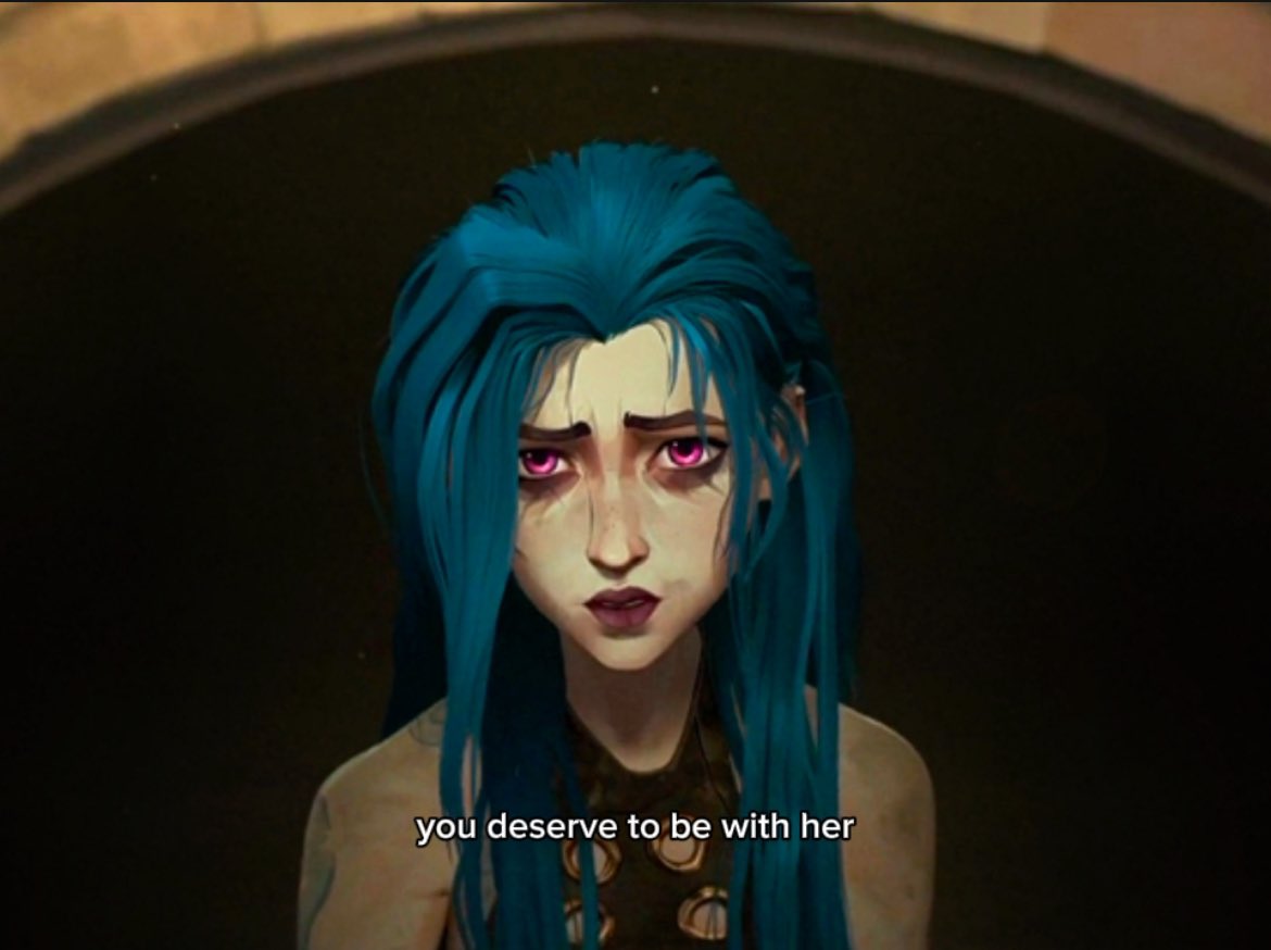 Noobletariat's tweet photo. By realizing that Caitlyn is, in fact, a good person, Jinx acknowledges that Vi truly deserves to be with someone as honorable as Caitlyn. It marks a transition in Jinx’s journey, shedding light on her growth in recognizing the value of break the cycle of violence. https://t.co/ZGqvOKJp58