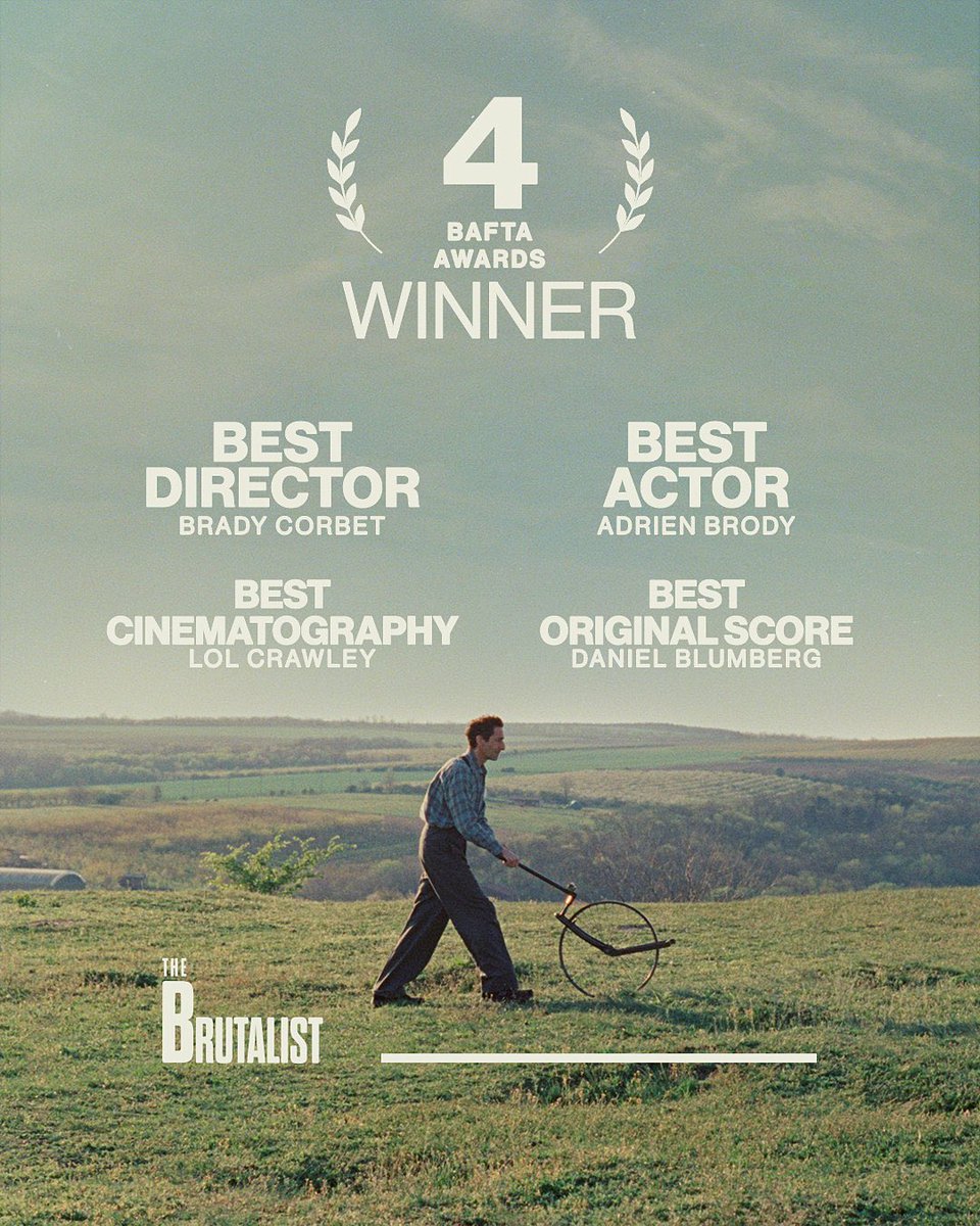 The Brutalist wins 4 BAFTAs, including Best Director and Leading Actor. Don’t miss #TheBrutalist at King Street from 28th February.

🎟️ kingstreetcinema.co.uk/programmes/the…