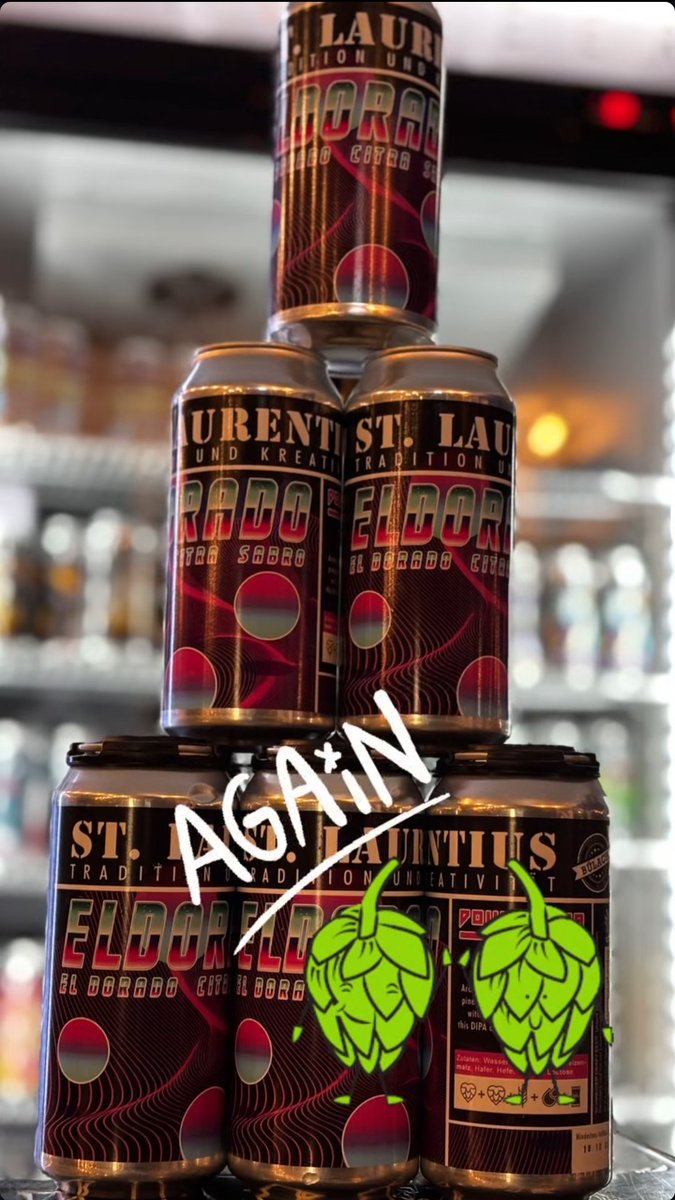 LaurentiusBeer's tweet photo. ⚠️
Back on Tap und im Verchauf: ELDORADO☀️ und NEW ZEALAND HAZE! 🐏🍻

Ussertem: die letschte Himbeeri🍓 Seltzer und Biersky🥃 sind im Verchauf! 

🍻🍺🍻🍺🍻🍺🍻🍺🍻

De Schnäller isch de Gschwinder...

#craftbeer #stlaurentius #bülach https://t.co/CnXYlRo0Xo