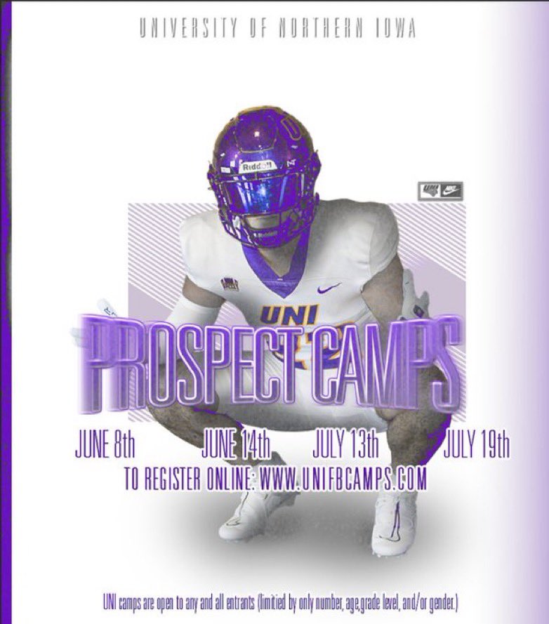 Thank you for the Camp Invite!! <a href="/tstepsis/">Todd Stepsis</a> <a href="/UNIFootball/">UNI Football</a>