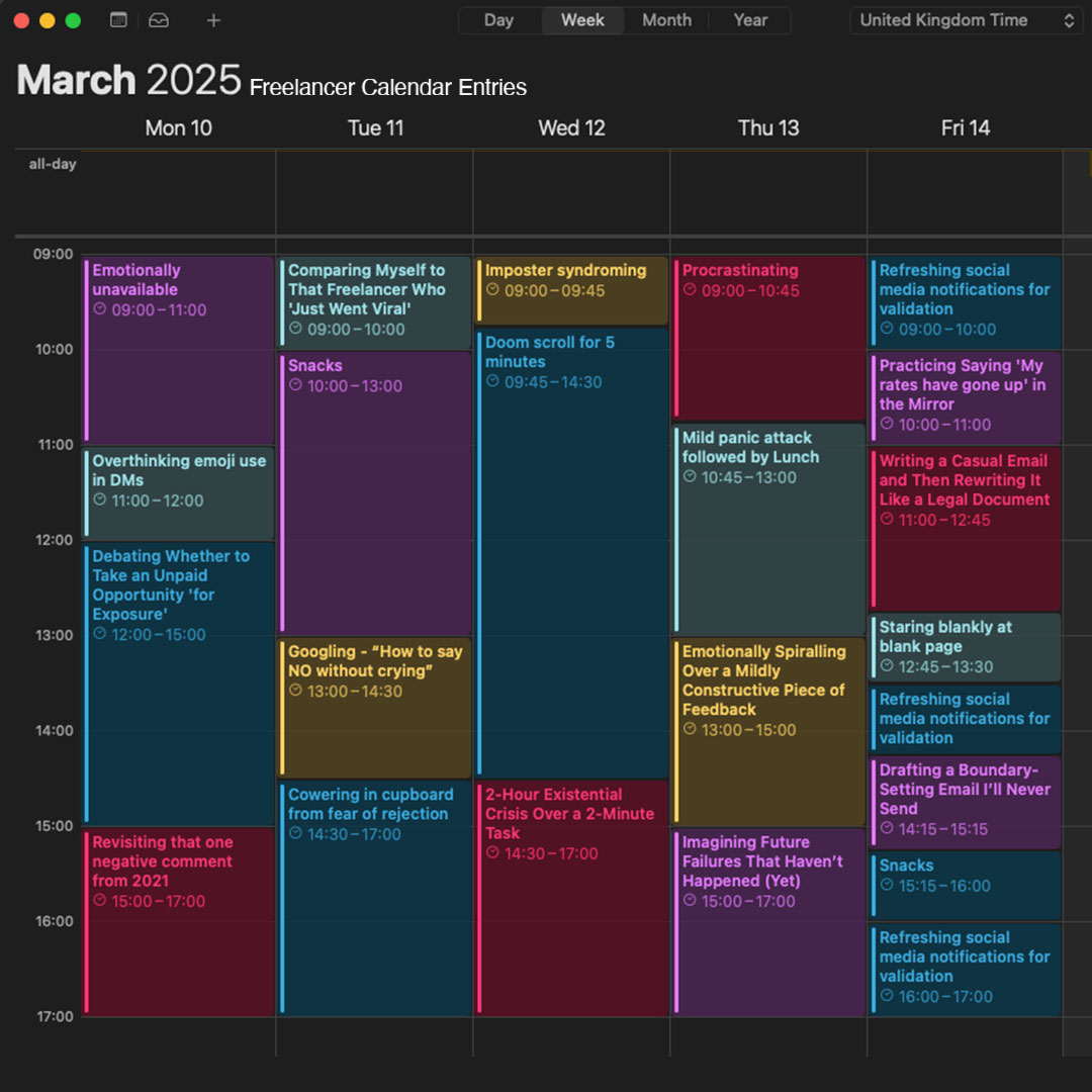 "Sorry, I'd love to help but I'm fully booked that week"